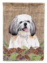 Load image into Gallery viewer, Shih Tzu Flag Canvas House Size