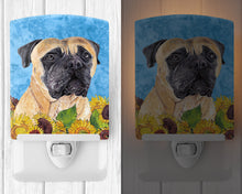 Load image into Gallery viewer, Mastiff in Summer Flowers Ceramic Night Light SC9052CNL
