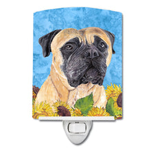 Load image into Gallery viewer, Mastiff in Summer Flowers Ceramic Night Light SC9052CNL