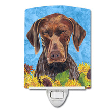 Load image into Gallery viewer, German Shorthaired Pointer in Summer Flowers Ceramic Night Light SC9053CNL