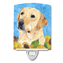 Load image into Gallery viewer, Labrador in Summer Flowers Ceramic Night Light SC9056CNL