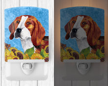 Load image into Gallery viewer, Beagle in Summer Flowers Ceramic Night Light SC9067CNL