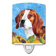 Load image into Gallery viewer, Beagle in Summer Flowers Ceramic Night Light SC9067CNL