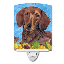 Load image into Gallery viewer, Dachshund in Summer Flowers Ceramic Night Light SC9072CNL