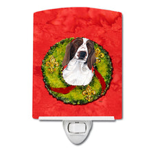 Load image into Gallery viewer, Welsh Springer Spaniel Christmas Wreath Ceramic Night Light SC9084CNL