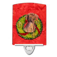 Load image into Gallery viewer, Vizsla Christmas Wreath Ceramic Night Light SC9085CNL