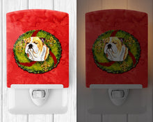 Load image into Gallery viewer, Bulldog English Christmas Wreath Ceramic Night Light SC9098CNL
