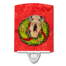Load image into Gallery viewer, Airedale Christmas Wreath Ceramic Night Light SC9103CNL