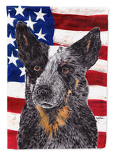 Load image into Gallery viewer, USA American Flag with Australian Cattle Dog Flag Canvas House Size