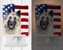 Load image into Gallery viewer, USA American Flag with Belgian Tervuren Ceramic Night Light SC9116CNL