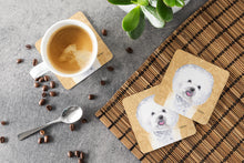 Load image into Gallery viewer, Bichon Frise Coasters - Set of 4 Lightweight Foam, Absorbent Drink Coasters