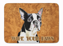 Load image into Gallery viewer, Boston Terrier Wipe your Paws Machine Washable Memory Foam Mat SC9140RUG