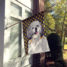 Load image into Gallery viewer, Shih Tzu Candy Corn Halloween Portrait Flag Canvas House Size