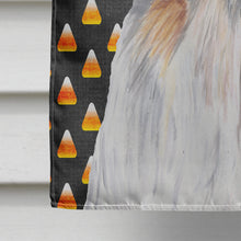 Load image into Gallery viewer, Shih Tzu Candy Corn Halloween Portrait Flag Canvas House Size