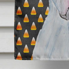 Load image into Gallery viewer, Pit Bull Candy Corn Halloween Portrait Flag Canvas House Size