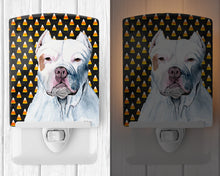 Load image into Gallery viewer, Pit Bull Candy Corn Halloween Portrait Ceramic Night Light SC9166CNL
