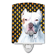 Load image into Gallery viewer, Pit Bull Candy Corn Halloween Portrait Ceramic Night Light SC9166CNL