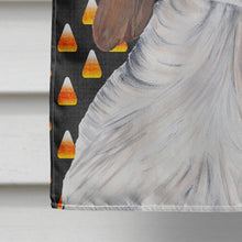 Load image into Gallery viewer, Welsh Springer Spaniel Candy Corn Halloween Portrait Flag Canvas House Size