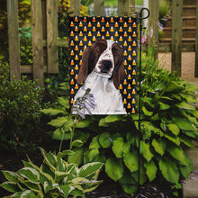Load image into Gallery viewer, Welsh Springer Spaniel Candy Corn Halloween Portrait Garden Flag – Decorative Outdoor Yard Flag