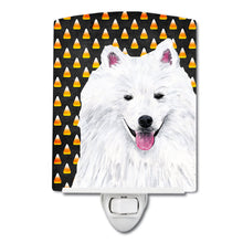 Load image into Gallery viewer, American Eskimo Candy Corn Halloween Portrait Ceramic Night Light SC9168CNL