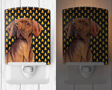 Load image into Gallery viewer, Vizsla Candy Corn Halloween Portrait Ceramic Night Light SC9169CNL