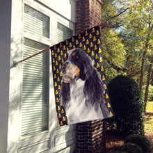 Load image into Gallery viewer, Springer Spaniel Candy Corn Halloween Portrait Flag Canvas House Size