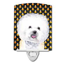 Load image into Gallery viewer, Bichon Frise Candy Corn Halloween Portrait Ceramic Night Light SC9173CNL