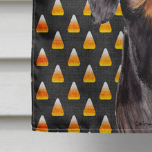 Load image into Gallery viewer, Dachshund Candy Corn Halloween Portrait Flag Canvas House Size
