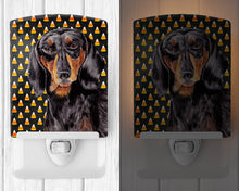 Load image into Gallery viewer, Dachshund Candy Corn Halloween Portrait Ceramic Night Light SC9174CNL