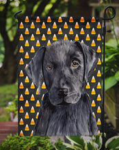 Load image into Gallery viewer, Labrador Candy Corn Halloween Portrait Garden Flag – Decorative Outdoor Yard Flag