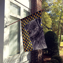 Load image into Gallery viewer, Pug Candy Corn Halloween Portrait Flag Canvas House Size