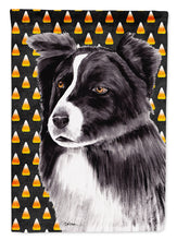 Load image into Gallery viewer, Border Collie Candy Corn Halloween Portrait Flag Canvas House Size