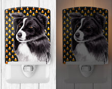 Load image into Gallery viewer, Border Collie Candy Corn Halloween Portrait Ceramic Night Light SC9177CNL