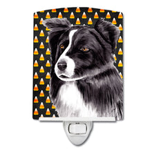 Load image into Gallery viewer, Border Collie Candy Corn Halloween Portrait Ceramic Night Light SC9177CNL