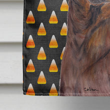Load image into Gallery viewer, Dachshund Candy Corn Halloween Portrait Flag Canvas House Size