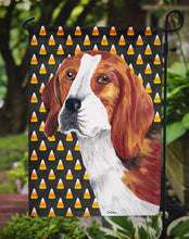 Load image into Gallery viewer, Beagle Candy Corn Halloween Portrait Garden Flag – Decorative Outdoor Yard Flag