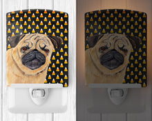 Load image into Gallery viewer, Pug Candy Corn Halloween Portrait Ceramic Night Light SC9181CNL