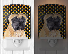 Load image into Gallery viewer, Mastiff Candy Corn Halloween Portrait Ceramic Night Light SC9183CNL