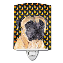 Load image into Gallery viewer, Mastiff Candy Corn Halloween Portrait Ceramic Night Light SC9183CNL