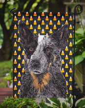 Load image into Gallery viewer, Australian Cattle Dog Candy Corn Halloween Portrait Garden Flag – Decorative Outdoor Yard Flag