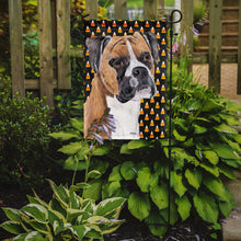 Load image into Gallery viewer, Boxer Fawn Uncropped Ears Candy Corn Halloween Portrait Garden Flag – Decorative Outdoor Yard Flag