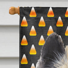Load image into Gallery viewer, Belgian Tervuren Candy Corn Halloween Portrait Flag Canvas House Size