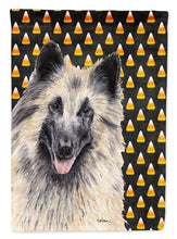 Load image into Gallery viewer, Belgian Tervuren Candy Corn Halloween Portrait Flag Canvas House Size