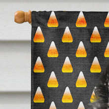 Load image into Gallery viewer, Belgian Sheepdog Candy Corn Halloween Portrait Flag Canvas House Size