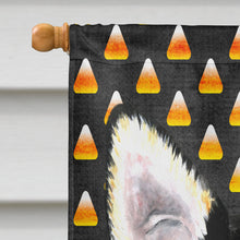 Load image into Gallery viewer, Chihuahua Candy Corn Halloween Portrait Flag Canvas House Size