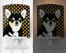 Load image into Gallery viewer, Chihuahua Candy Corn Halloween Portrait Ceramic Night Light SC9197CNL