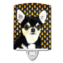 Load image into Gallery viewer, Chihuahua Candy Corn Halloween Portrait Ceramic Night Light SC9197CNL