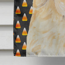 Load image into Gallery viewer, Labrador Yellow Candy Corn Halloween Portrait Flag Canvas House Size