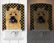 Load image into Gallery viewer, Cairn Terrier Candy Corn Halloween Portrait Ceramic Night Light SC9199CNL