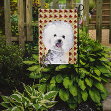 Load image into Gallery viewer, Bichon Frise Fall Leaves Portrait Garden Flag – Decorative Outdoor Yard Flag